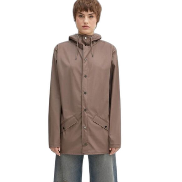 RAINS Contemporary Long Jacket Size S/M Brown/Burgundy NWT Unisex - Picture 1 of 8